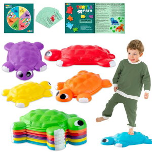 �~�� ��ѐ� �뉀 �m�� �� JOYIN Turtle Balance Stepping Stones, 6 Pcs Kids Turtle Jumping Stones Steps Stones Up to 265 Ibs, Toddler Obstacle Course Coordination Game Toys for Ages 3 Years and UP Indoor or Outdoor Play �y���s�A���i�z
