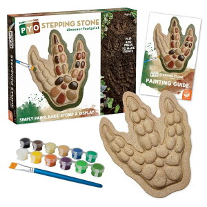 �~�� ��ѐ� �뉀 �m�� �� MindWare Paint Your Own Stepping Stone: Dinosaur Footprint ? Weather-Resistant 8.5-inch x 10-inch Stepping Stones Kids Craft Kit - Includes Paint, Brushes and Instructions ? Ages 8 and Up �y���s�A���i�z