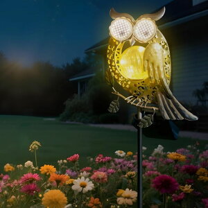 �K�[�f�����C�gLED�\�[���[���C�g �\�[���[�p���[ SRNPMIU Solar Lights Outdoor Decor, Solar Owl Yard Decorations Outdoor, Garden Decorative, IP65 Waterproof, Gifts for Women Mom, for Yard Patio Lawn Pathway Landscape �y���s�A���i�z