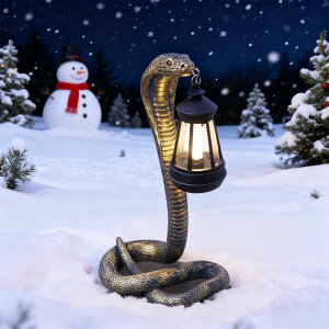 �K�[�f�����C�gLED�\�[���[���C�g �\�[���[�p���[ QZJDDZSW Solar Garden Outdoor Statues Snake with Solar Lights Outdoor Chrismtas Decorations - Lawn Decor Snake Statue for Patio, Balcony, Yard Ornament - Unique Housewarming Gifts�i11. 