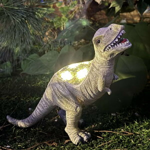 �K�[�f�����C�gLED�\�[���[���C�g �\�[���[�p���[ GARDEN WHISPER Outdoor Solar Statue Garden Decor, Dinosaur Garden Statues Outdoor Patio Lawn, Balcony Decoration, Solar Garden Outdoor Dinosaur Statues with LED Lights, Unique Gifts fo �y