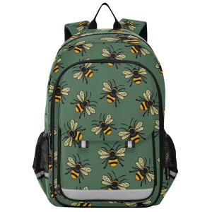 �C���R ���� �o�[�h �g���x���L�����A�[ ALAZA Cute Bee Backpack Bookbag Laptop Notebook Bag Casual Travel Trip Daypack for Women Men Fits 15.6 Laptop �y���s�A���i�z