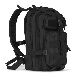 �C���R ���� �o�[�h �g���x���L�����A�[ Gorilla Paks 30L Black Tactical Backpack - MOLLE Military Bug Out Bag, Small Survival Rucksack & EDC Daypack for Hunting, Hiking, Camping, Travel - Outdoor Gear for Men & Women �y���s�A���i�z