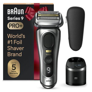 �y�b�g�o���J�� Braun Series 9 PRO+ Electric Razor for Men, 5 Pro Shave Elements & Precision Long Hair Trimmer, 6in1 SmartCare Center, Wet & Dry Electric Shaver for Smooth Skin with 60min Battery Runtime, 9567cc �y���s�A���i�z