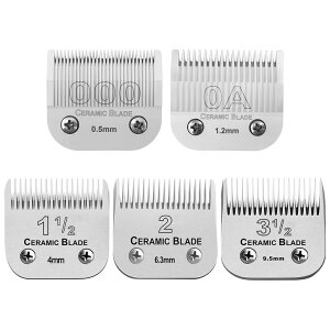 �y�b�g�o���J�� 5 Pcs Professional Detachable Replacement Ceramic Blades set,compatible with Andis AGC,BDC,BGC,MBG Series,oster Classic 76/Star-Teq/Power-Teq Clippers �y���s�A���i�z