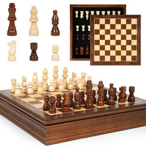 �`�F�X�Z�b�g Magnetic Wooden Chess Set for Adults and Kids 12'' Chess Board with Handmade Magnetic Chess Pieces with 2 Extra Queens, Classic Strategy Game, Educational Board Game Gift �y���s�A���i�z