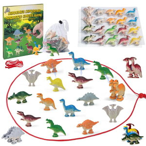 �`�F�X�Z�b�g Dinochez Dinosaur Magnetic Chess Game Set 2025 Kids Toys, 20 Pcs Dinosaur Toys Christmas Stocking Stuffers Strategy Board Games Chess Set Kids Games for Grandkids and Kid �y���s�A���i�z