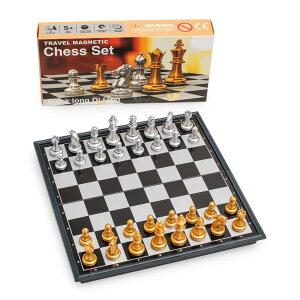 �`�F�X�Z�b�g Travel Folding Magnetic Chess Set -9.8 inches (25 Centimeters) - Folding and Portable Chess Board Games �y���s�A���i�z