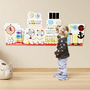 �v���C�p�l�� �m�� ���� �� Cateam Sensory Wall Panel for Kids - Activity Wall Busy Board for Toddlers and preschoolers. 16in1 Learning Activity Center. Wooden Montessori Toys for Education and Early Development - Ship �y���s�A���i�z