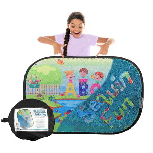 �v���C�p�l�� �m�� ���� �� Meavia Reversible Sequins Wall Sensory Fun Toy Learning Discovery Version, Jumbo Size 40 x 27 Inches �y���s�A���i�z