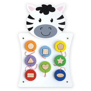 �v���C�p�l�� �m�� ���� �� SPARK & WOW Zebra Activity Wall Panel | Ages 18m+ | Montessori Sensory Wall Toy | Nesting Shape Activity | Busy Board | Toddler Room Decor �y���s�A���i�z