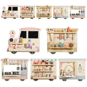 �v���C�p�l�� �m�� ���� �� SHIERDU Wooden Sensory Wall Panel for Kids Activity Wall Busy Board with Wooden Toolboxes, Kitchen, Doctor Kit & More! Wall-Mounted Learning Toy for Preschoolers (3+), STEM Play �y���s�A���i�z
