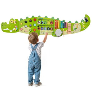 �v���C�p�l�� �m�� ���� �� Weihnacht Crocodile Wall Busy Board Panels,11-in-1 Montessori Sensory Toys, Toddler Learning Activity Center,Montessori Philosophy Sensory, Educational Toys, Conducive to All-Round Development �y���s�A���i�z