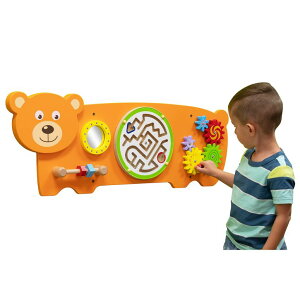 �v���C�p�l�� �m�� ���� �� SPARK & WOW Bear Activity Wall Panel - Ages 18m+ - Montessori Sensory Wall Toy - 4 Activities - Busy Board - Toddler Room D?cor �y���s�A���i�z