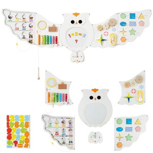 �v���C�p�l�� �m�� ���� �� Costzon Owl Activity Wall Busy Board Panels, 11-in-1 Toddler Learning Activity Center, Wooden Montessori Sensory Toy, Educational Gift for Boys Girls 3+ Years, Ideal for Playroom, Daycare, Nursery �y���s�A���i