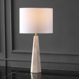�T�t�@���B�� safavieh �e�[�u�������v �T�t�@�r�� �T�t�@���B�A SAFAVIEH Couture Lighting Collection Gabryanna Travertine/White 26-inch Dimmable Table Lamp for Bedroom Living Room Home Office Desk Nightstand (LED Bulb Included) �y��