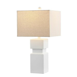 �T�t�@���B�� safavieh �e�[�u�������v �T�t�@�r�� �T�t�@���B�A SAFAVIEH Lighting Collection Ardra Modern White Resin 24-inch Table Lamp for Bedroom, Living Room, Home Office, Desk, Nightstand (LED Bulb Included) �y���s�A���i�z