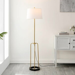 �T�t�@���B�� safavieh �e�[�u�������v �T�t�@�r�� �T�t�@���B�A SAFAVIEH Lighting Collection Lydie Modern Brass/Black 62-inch Standing Floor Lamp, Ideal for Living Room, Bedroom, Home Office, Study (LED Bulb Included) �y���s�A��