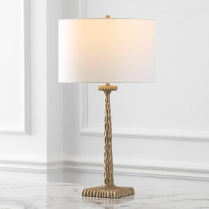 �T�t�@���B�� safavieh �e�[�u�������v �T�t�@�r�� �T�t�@���B�A SAFAVIEH Couture Lighting Collection Roxalina Antique Brass/White Metal Base 29-inch Dimmable Table Lamp (LED Bulbs Included) �y���s�A���i�z
