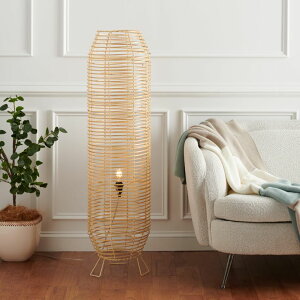 �T�t�@���B�� safavieh �e�[�u�������v �T�t�@�r�� �T�t�@���B�A SAFAVIEH Home Collection Wilde Natural Rattan 50-inch Floor Lamp (LED Bulb Included) �y���s�A���i�z