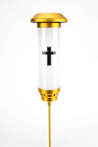 �K�[�f�����C�gLED�\�[���[���C�g �\�[���[�p���[ OURMEMO Solar Cross for Cemetery Grave,Solar Lighted Cross Garden Stake Outdoor Lights, for Loss of Loved One,White(Jesus Cross) �y���s�A���i�z