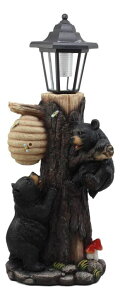 �K�[�f�����C�gLED�\�[���[���C�g �\�[���[�p���[ Ebros Large Climbing Black Bear Cubs Reaching for Honeycomb Beehive LED Path Lighter Statue 19 Tall with Solar Lantern Light Welcome Sign Guest Greeter Decor Figurine �y���s�A���i�z