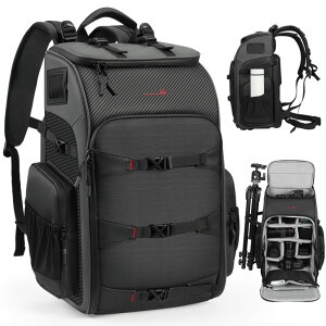 �C���R ���� �o�[�h �g���x���L�����A�[ STARTRC VCR Camera Backpack Professional Bag 40L DSLR/SLR Mirrorless Camera Birds Lens Case Photography Water-Resistant Cover Hardshell with Holder Tripod Holder 16 Laptop Black �y���s�A���i�z