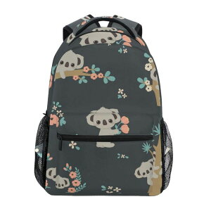 �C���R ���� �o�[�h �g���x���L�����A�[ senya Koala And Flowers Backpack School Bag Travel Daypack Rucksack for Students One Size �y���s�A���i�z