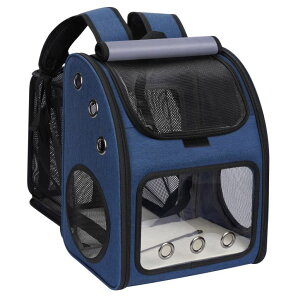 �C���R ���� �o�[�h �g���x���L�����A�[ COVONO Expandable Pet Carrier Backpack for Cats, Dogs and Small Animals, Portable Pet Travel Carrier, Super Ventilated Design, Airline Approved, Ideal for Traveling/Hiking/Camping, Blue �y���s�A��