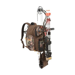 �C���R ���� �o�[�h �g���x���L�����A�[ Allen Company Gear Fit Pursuit Bruiser Camo Treestand Hunting Backpack for Men and Women - Rifle and Bow Carry Bag - Holds Shooting Accessories and Camping Gear - Brown �y���s�A���i�z