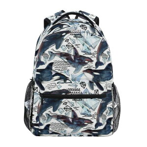 �C���R ���� �o�[�h �g���x���L�����A�[ AUUXVA Sea Animal Killer Whale Backpack College School Book Shoulder Bag Travel Daypack for Boys Girls Man Woman �y���s�A���i�z