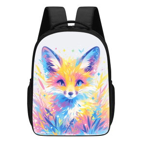 �C���R ���� �o�[�h �g���x���L�����A�[ KOYI Fox Backpack, Cute Fox Animal Backpack for Kids, 16 Inch Kids Backpacks for Kindergarten & Elementary School Boys & Girls, Blue Pink Orange �y���s�A���i�z