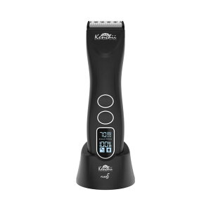 �y�b�g�o���J�� Kenchii Flash 5 Matte Black 5-in-1 Pet Grooming Clipper Digital LCD Stay-Cool Blade Precision Pet Grooming Trim, Shape, Sleek and Ergonomic Design �y���s�A���i�z