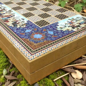 �`�F�X�Z�b�g 19.7 Handmade Backgammon Chess Set ? Traditional Persian Khatam | Luxury Wooden Inlaid Game Board | Gift for Him, Dad, Husband �y���s�A���i�z