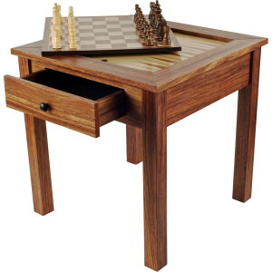 �`�F�X�Z�b�g Game Table - 3-in-1 Reversible Tabletop with Veneered Wood, Chess, and Backgammon Gameboards - Game Room Furniture by Trademark Games �y���s�A���i�z