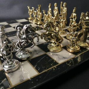 �`�F�X�Z�b�g Luxury Chess Set Great Roman Empire Chess Pieces Handmade Wooden Chess Board, Decorative Gift Idea for Dad, Husband, Son and Anyone for Birthday �y���s�A���i�z