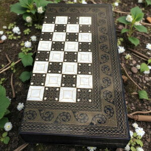 �`�F�X�Z�b�g Complete Backgammon Chess Set 19.6 Classic Middle Eastern 2 in 1| Handmade Wooden Board | Luxury Gift for Dad, Husband or Xmas �y���s�A���i�z