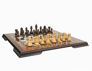 �`�F�X�Z�b�g Luxury Handmade Chess Set-Wooden Chessmen, Walnut Mosaic Chess Board-Extra Queens �y���s�A���i�z