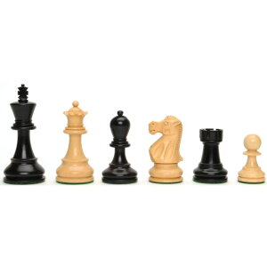 �`�F�X�Z�b�g WE Games Jacques Staunton Chess Set with 3.75 in. King ? Hand-Polished Black Stained Wood, Heavy Weighted Chess Pieces Only, Luxury Wooden Chess Set for Adults �y���s�A���i�z