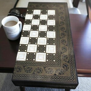 �`�F�X�Z�b�g Handmade 19.6 Backgammon & Chess Set | Wooden 2-in-1 Game Board | Classic Middle Eastern Style | Luxury Gift for Him, Dad, Husband, Christmas �y���s�A���i�z