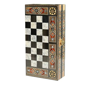 �`�F�X�Z�b�g Luxury Backgammon Set for Adults Solid Wood Complete Game Board and Chess Set Handmade Game Sets/Gift for Dad, Husband, Son, Anniversary �y���s�A���i�z