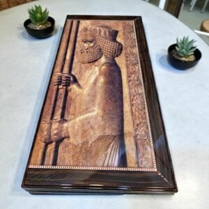 �`�F�X�Z�b�g Handmade 19.6 Backgammon & Chess Set ? Antique Persian Style | Wooden Foldable Board Game | Premium Gift for Father, Husband, Men �y���s�A���i�z