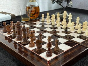 �`�F�X�Z�b�g 19 inch Backgammon Chess Sets for Adults Classic X Large Wooden Game Board Handmade Game Sets and Chessmen Gift for Dad, Husband, Birthday �y���s�A���i�z