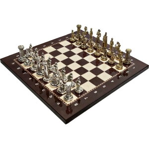 �`�F�X�Z�b�g Decorative Chess Set Historcal Byzantine Empire Army Soldiers Chess Pieces Handmade Wooden Chess Board, Gift Idea for Dad, Husband, Son and Anyone for Birthday �y���s�A���i�z