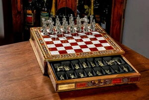�`�F�X�Z�b�g Luxury Chess Set for Adults Pegasus Antique Chessmen 100% Handmade Inlaid Solid Wooden Chess Board with Storage, Gift for Husband, Dad and Anyone for Birthday, Anniversary �y���s�A���i�z