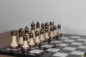 �`�F�X�Z�b�g Luxury Premium Chess Set XL Chess Pieces Handmade Chess Game with Premium Quality Metal Chess Pieces and Wooden Chess Board 16 Gift Idea for Dad, Husband and Anniversary �y���s�A���i�z