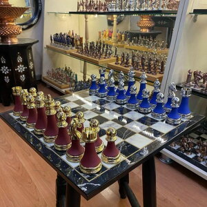 �`�F�X�Z�b�g Luxury Premium Chess Set for Adults XL Weighed Chess Pieces Handmade Chess Game with Metal Chessmen and Wooden Chess Board 16 Gift Idea for Dad, Husband and Anniversary �y���s�A���i�z