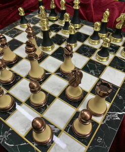 �`�F�X�Z�b�g Premium Chess Set XL Weighed Chess Pieces Hand Carved Chess Game with Metal Chessmen and Wooden Chess Board 16 in Gift Idea for Dad, Husband, Birthday and Anniversary �y���s�A���i�z