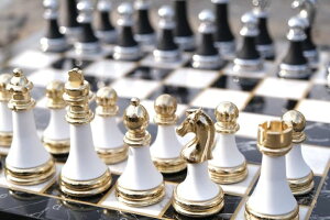 �`�F�X�Z�b�g Premium Chess Set XL Weighed Chess Pieces Hand Carved Chess Game with Metal Chessmen and Wooden Chess Board 16 in Gift Idea for Dad, Husband and Anniversary �y���s�A���i�z