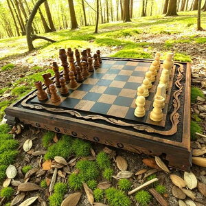 �`�F�X�Z�b�g 14.2 Handmade Walnut Chess Set ? Carved Staunton Pieces & Polished Board | Elegant Wooden Game Set for Adults | Gift for Men, Anniversary, Christmas �y���s�A���i�z